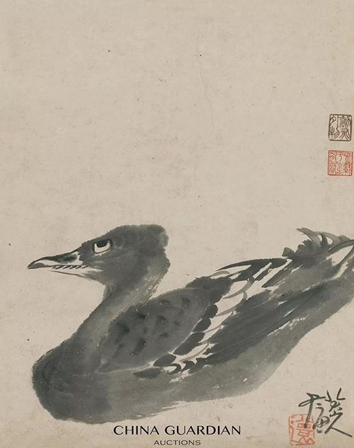 中國(guó)嘉德2018秋拍精品導(dǎo)覽 | 劫灰外物，逸氣橫生——泰山殘石樓舊藏朱耷《墨鴨圖》