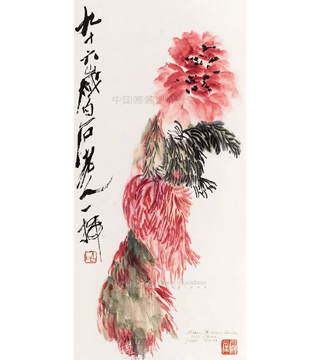 中國(guó)嘉德2019春拍精品導(dǎo)覽 | 馬克西莫夫舊藏齊白石九十六歲《牡丹》