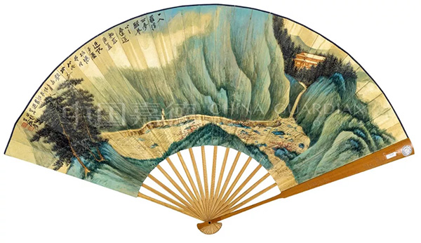中國(guó)嘉德2019秋拍 | 峨眉待月，羅浮入夢(mèng)——張大千泥金青綠巨扇