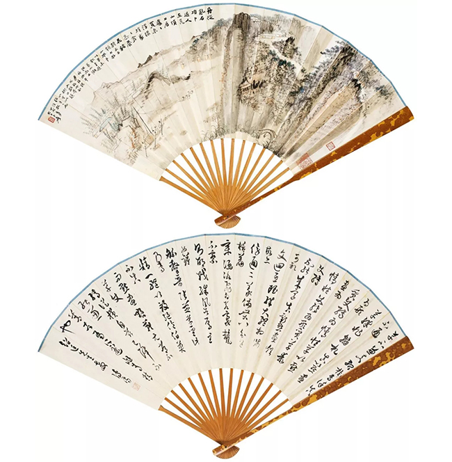 中國(guó)嘉德2019秋拍 | 峨眉待月，羅浮入夢(mèng)——張大千泥金青綠巨扇
