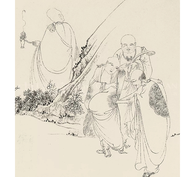 中國(guó)嘉德2019秋拍 |  羲皇遠(yuǎn)接梵隆筆 腕底白描寫神佛—溥儒《十八羅漢卷》