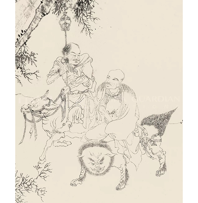 中國(guó)嘉德2019秋拍 |  羲皇遠(yuǎn)接梵隆筆 腕底白描寫神佛—溥儒《十八羅漢卷》