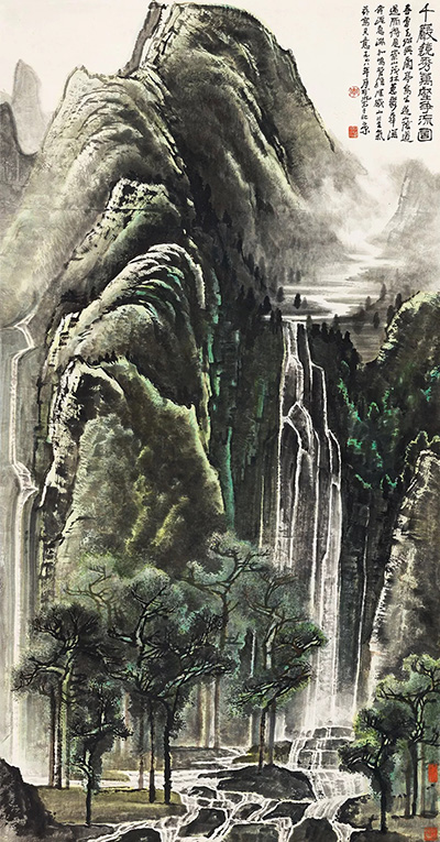各專場異彩紛呈！李可染1.265億元《千巖競秀萬壑爭流圖》閃耀大觀夜